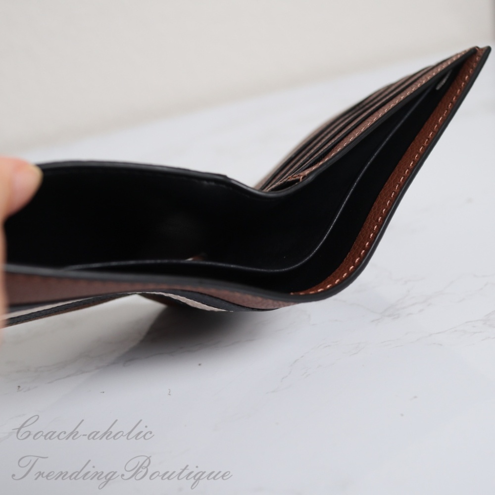 NWT Coach 3-IN-1 Mens Wallet with Varsity Stripe - Picture 7 of 8